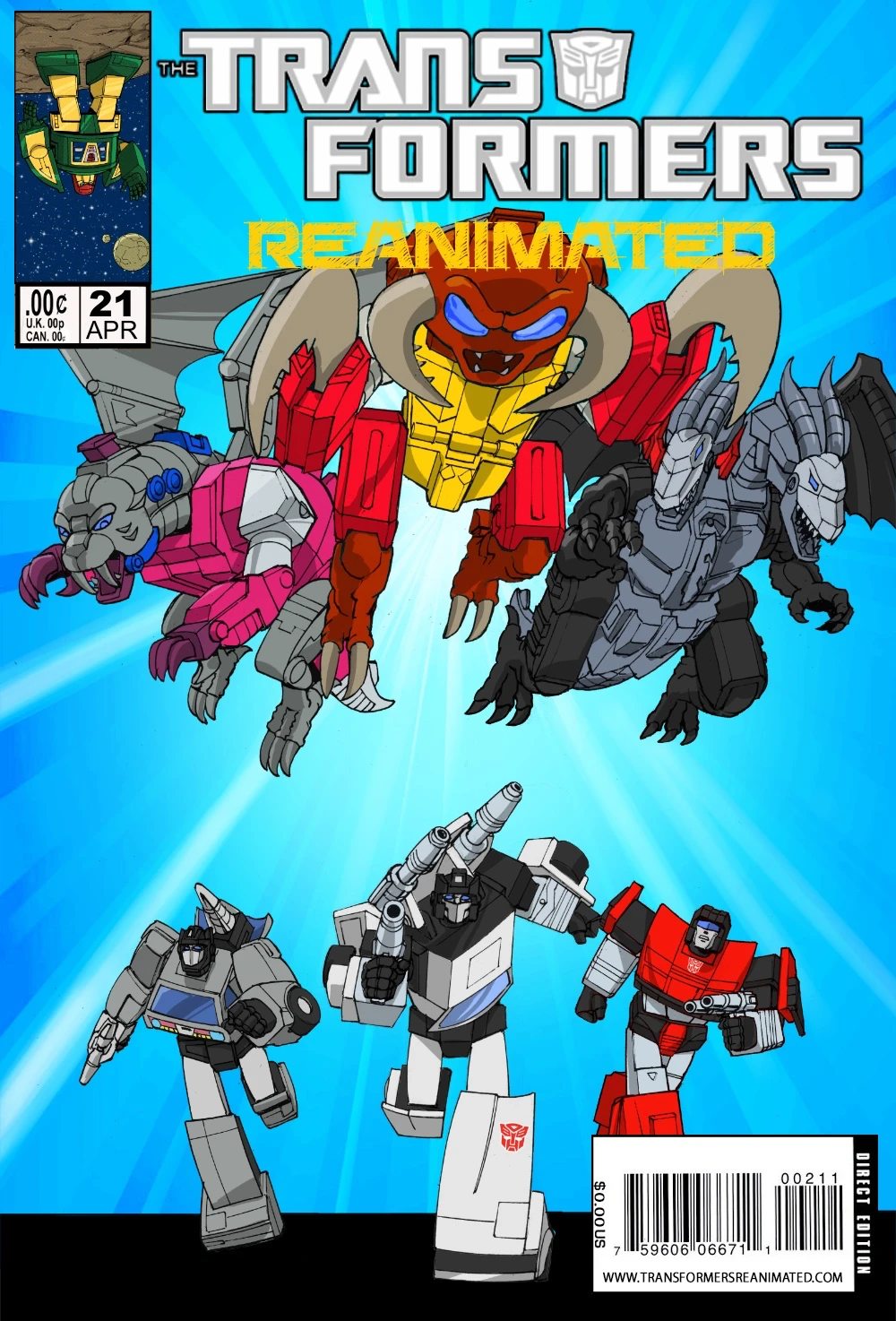 Transformers comic cover with the Monsterbots