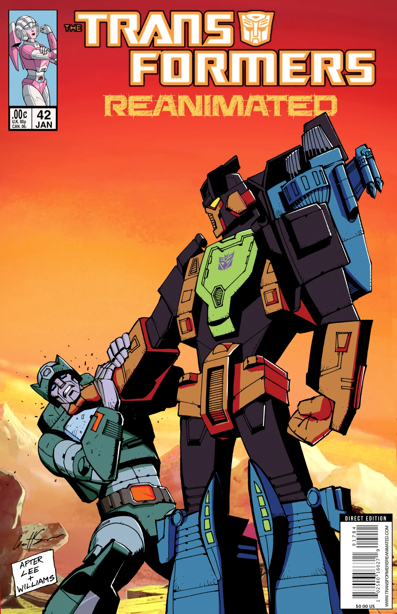 Transformers comic cover with Skyquake choking Kup
